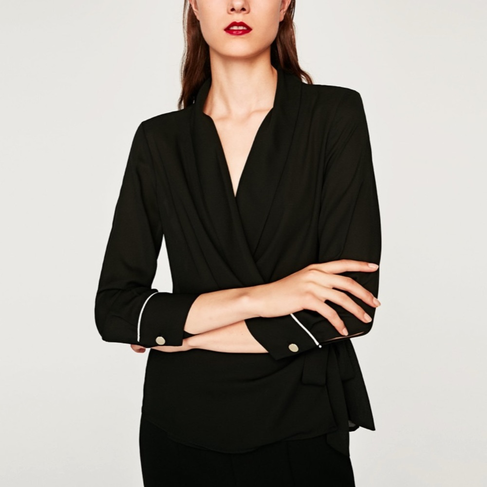 Zara black blouse
